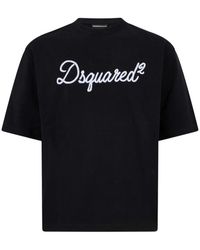 DSquared² - Camiseta Negro Hombre Logo - Lyst