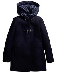 Fay - Blauwe Wollen Quiltjas - Lyst