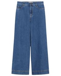 Max Mara - Blauwe Denim Wide Leg Jeans Vega - Lyst