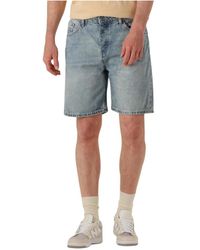 Pure Path - Blaue Denim Regular Fit Shorts - Lyst