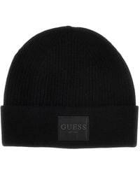 Guess - Schwarze Beanie Mütze Brenton Stil - Lyst