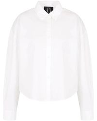 ARMANI EXCHANGE - Witte Damesoverhemd Slim Fit - Lyst