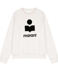 Isabel Marant - Mikoy Flocked Logo Sweatshirt - Lyst
