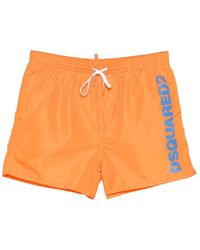 DSquared² - Badmode ,Oranje ,Logo Drawstring Swim Shorts - Lyst