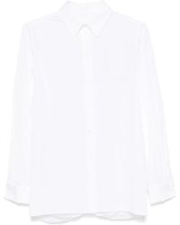 Givenchy - Wit Poplin Overhemd Met 4G-Borduursel - Lyst