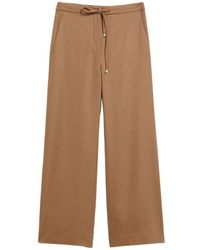 Max Mara - Broeken ,Bruin ,Wol Floria Wollen Flanellen Broek - Lyst