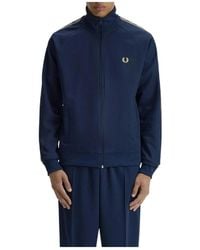 Fred Perry - Hoodies & Sweatvesten ,Blauw ,Zip-Through Jacket - Lyst