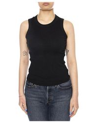 Thinking Mu - Tops ,Zwart ,Katoen Sleeveless Tops - Lyst