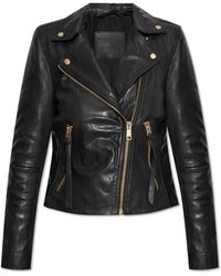 AllSaints - Jassen ,Zwart ,Leer Leren Jack Dalby - Lyst