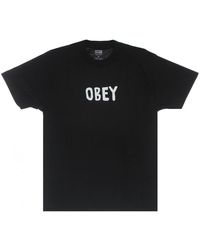 Obey - Klassisches tee - schwarze streetwear - Lyst
