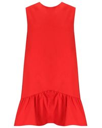 Essentiel Antwerp - Gerüschtes Rotes Mini Hibernate Kleid - Lyst