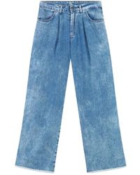 8pm - Jeans in denim di tela con pince frontali - Lyst