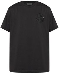 Moncler - T-Shirt Met Logo - Lyst