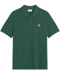 Maison Kitsuné - Tops ,Groen ,Polo Shirt - Lyst