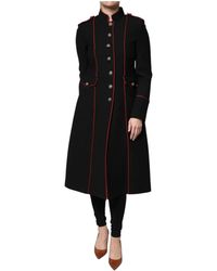 Dolce & Gabbana - Zwarte Single-Breasted Trenchcoat Jas - Lyst