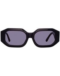 The Attico - Blake Schwarz Silber Hexagonale Sonnenbrille - Lyst