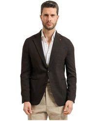 MULISH - Jassen ,Bruin ,Leer Micro-Weave Jacket - Lyst
