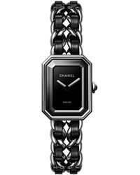 CHANEL - Accessoires ,Zwart ,Leer Catena Iconica Quartz Horloge - Lyst
