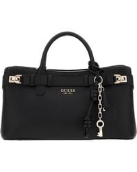 Guess - Schwarze Freundin Satchel Tasche - Lyst