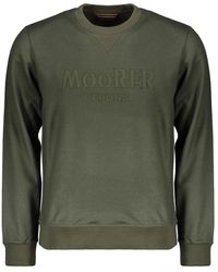 Moorer - Hoodies & Sweatvesten ,Groen ,Wol Crewneck Sweatshirt Met Logo - Lyst