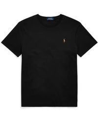 Ralph Lauren - Tops ,Zwart ,Katoen Klassiek T-Shirt - Lyst