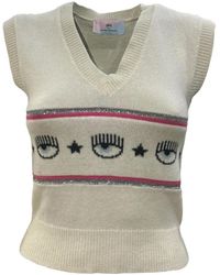 Chiara Ferragni - V-Neck Knitwear - Lyst