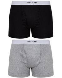 Tom Ford - Ondergoed ,Veelkleurig ,Katoen Katoenen Boxer Briefs Twee-Pack - Lyst
