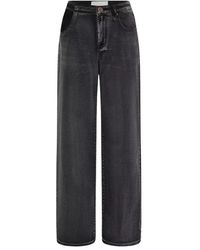 One Teaspoon - Schwarze weite bein jeans jackson mid waist - Lyst