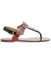 Dolce & Gabbana - Shoes > sandals > flat sandals - Lyst