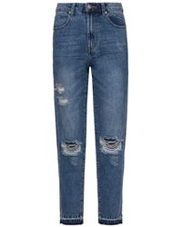 One Teaspoon - High-waist zerrissene blaue jeans - Lyst