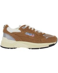 Autry - Baskets En Daim, Résille Et Cuir Métallisé Hyperway Low - Lyst