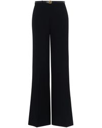 Elisabetta Franchi - Schwarze high-waist hose - Lyst