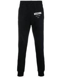 Moschino - Broeken ,Zwart ,Katoen Zwarte Couture Katoenen Broek Met Logo - Lyst