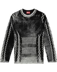 DIESEL - Truien & Vesten ,Zwart ,Katoen K-Mione Sweater - Lyst