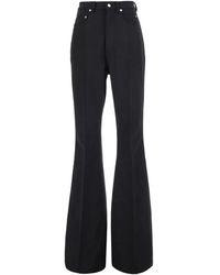 Rick Owens - Broeken ,Zwart ,Katoen Bolan Bootcut Wijde Pijpen Broek - Lyst