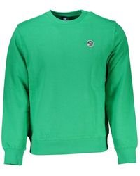 North Sails - Hoodies & Sweatvesten ,Groen ,Groene Sweatshirt Met Lange Mouwen En Logo - Lyst