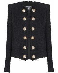Balmain - Edge-To-Edge Tweed Jack - Lyst