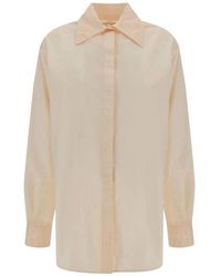 Quira - Monochrome Oversized Katoenen Overhemd - Lyst