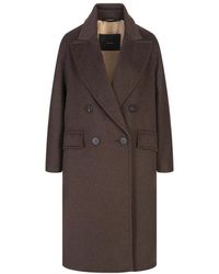 Max Mara - Jassen ,Bruin ,Double-Breasted Coats - Lyst