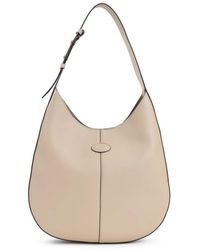 Tod's - Beige taschen kollektion,beige leder schultertasche mit pochette,helle naturtasche - Lyst