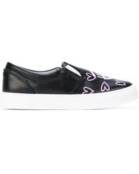 Chiara Ferragni - Zapatillas slip-on hearts negras - Lyst