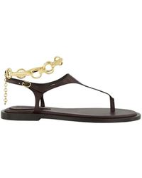 Zimmermann - Schoenen ,Bruin ,Leer Wild Leder Espresso Sandaal - Lyst