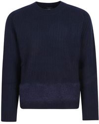 DSquared² - Truien & Vesten ,Blauw ,Stijlvolle Gebreide Trui Voor Mannen - Lyst