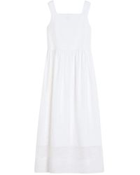 Weekend by Maxmara - Kleedjes ,Wit ,Katoen Cotton Poplin Midi Jurk - Lyst