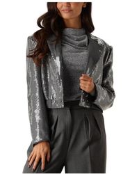Aaiko - Jassen ,Grijs ,Leer Mille Sequins Pes 356 Blazer - Lyst