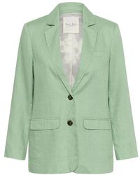 Part Two - Leinenjacke mit v-ausschnitt und knöpfen - Lyst