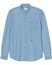 Closed - Overhemden ,Blauw ,Katoen Chambray Button Down Shirt Met Zak - Lyst