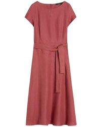 Weekend by Maxmara - Wkdesordio Linnen Canvas Midi Jurk - Lyst
