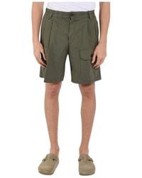 Paolo Pecora - Bermuda-Shorts Aus Baumwolle Mit Elastischem Bund - Lyst