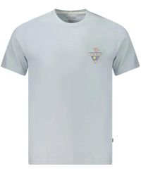 Guess - Blauw Katoen Logo Print T-Shirt - Lyst